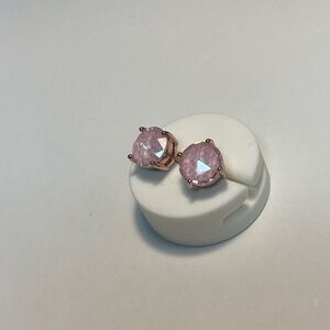 Kate Spade Pink Stud Earrings with rose colored gold - 3/8”